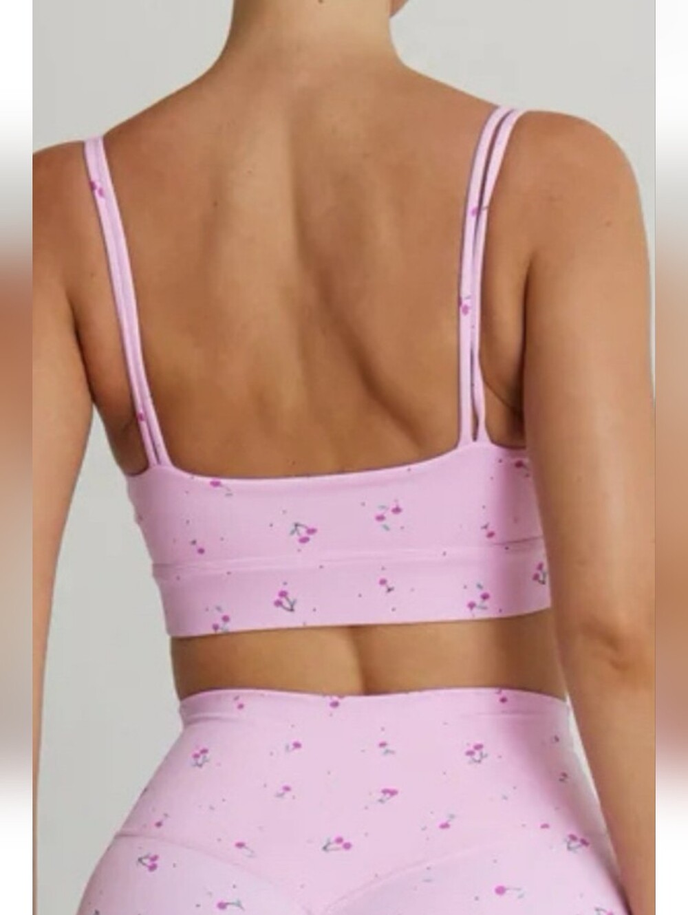 🍒🌸 Cherry Cami Sports Bra - Picture 2 of 8